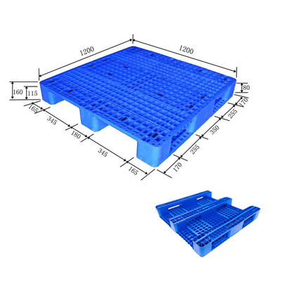 Plataformas plásticas azules de la plataforma 1100x1100 del OEM hechas del plástico reciclado