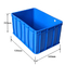 Capacidad de carga apilable plegable azul de la caja 50KG del cajón plástico