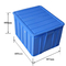 Capacidad de carga apilable plegable azul de la caja 50KG del cajón plástico
