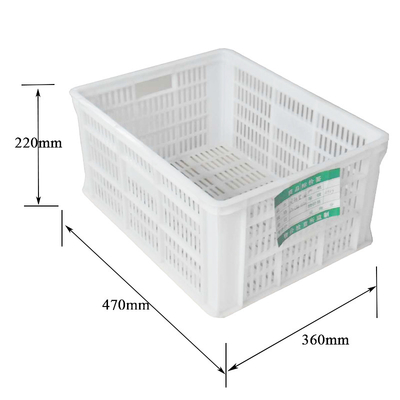 Cajas de almacenamiento plegables plásticas apilables del cajón plástico del transporte blanco