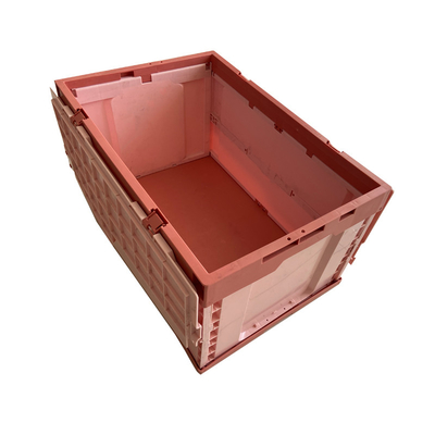 Cajón plegable del almacenamiento del plástico del HDPE con la tapa atada