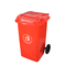 Cubo de basura plástico al aire libre plástico del cubo de basura 100L 120L de la rueda del HDPE verde