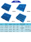 Plataformas plásticas de Rackable del HDPE de las plataformas de cuatro terminales 1200mm×1000mm×150m m